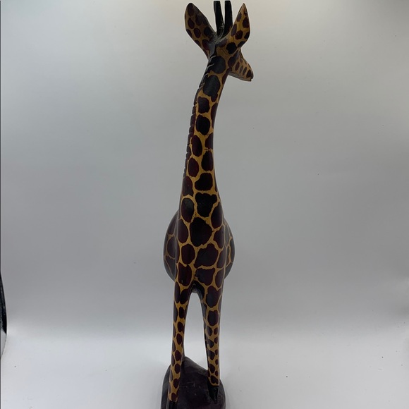 Giraffe Sculpture - Brown and Beige 12” Tall - Picture 4 of 8